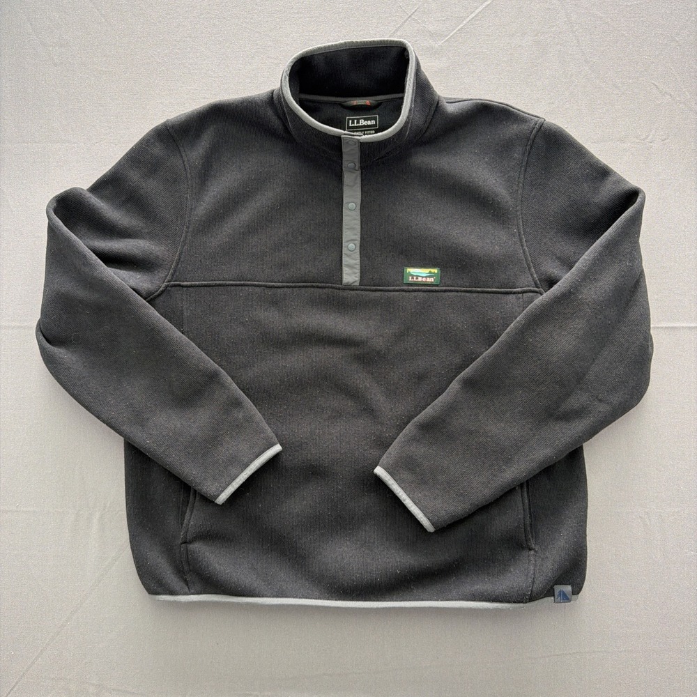 L.L.BEAN Fleece Size XL REG Black Men's